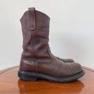 Vintage Red Wing Pecos Super Sole Tall Leather Pull-on Work Boot | US 8.5